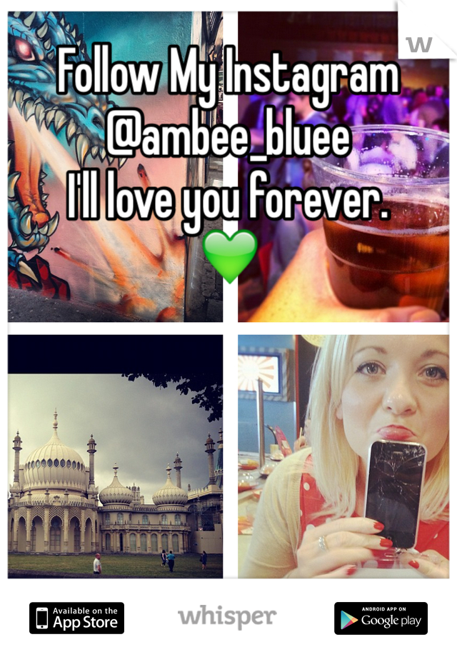 Follow My Instagram
@ambee_bluee
I'll love you forever. 
💚