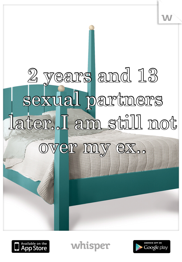 2 years and 13 sexual partners later..I am still not over my ex.. 