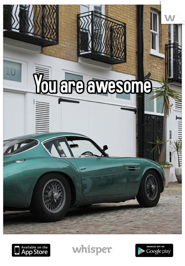 You are awesome