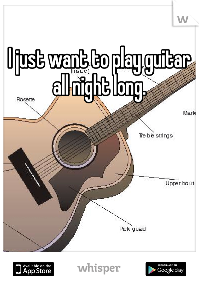 I just want to play guitar all night long.