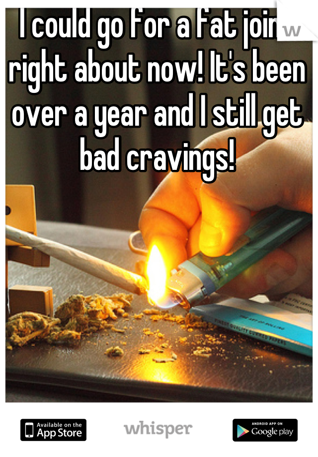 I could go for a fat joint right about now! It's been over a year and I still get bad cravings!