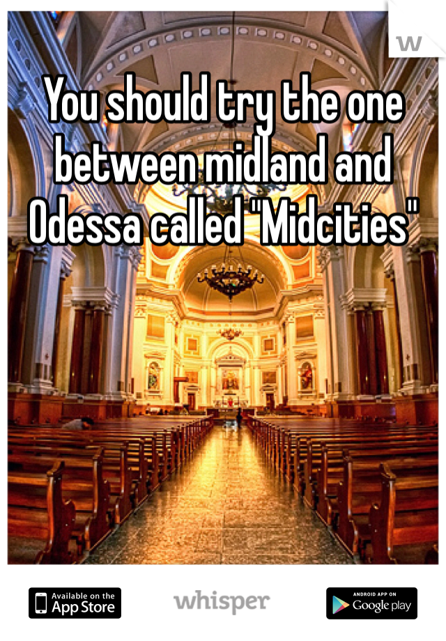 You should try the one between midland and Odessa called "Midcities"
