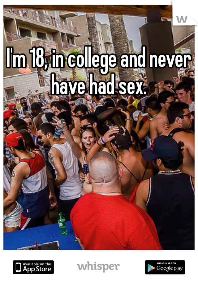 I'm 18, in college and never have had sex.