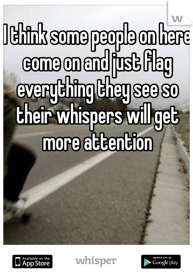 I think some people on here come on and just flag everything they see so their whispers will get more attention 