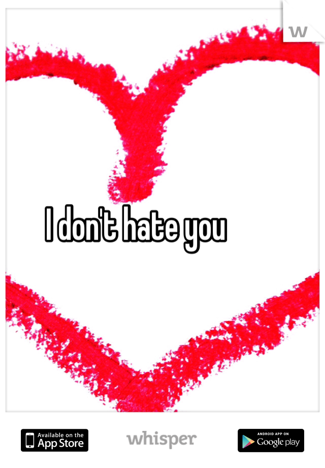 I don't hate you 