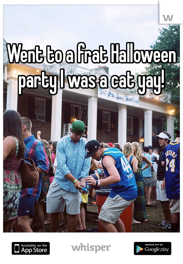 Went to a frat Halloween party I was a cat yay!