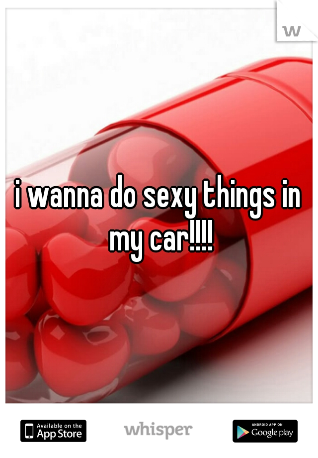 i wanna do sexy things in my car!!!!