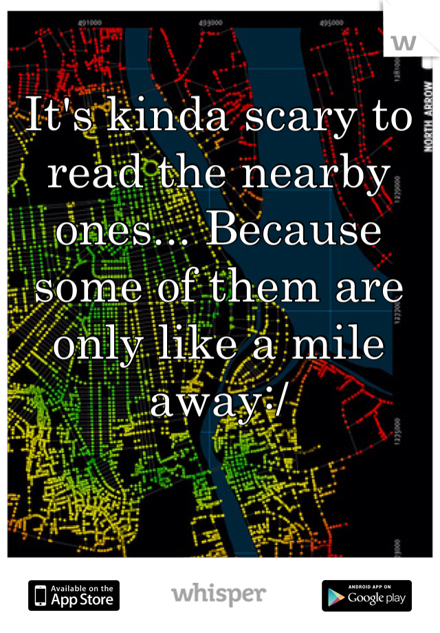 It's kinda scary to read the nearby ones... Because some of them are only like a mile away:/ 