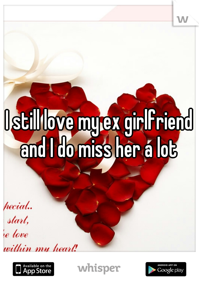 I still love my ex girlfriend and I do miss her a lot 
