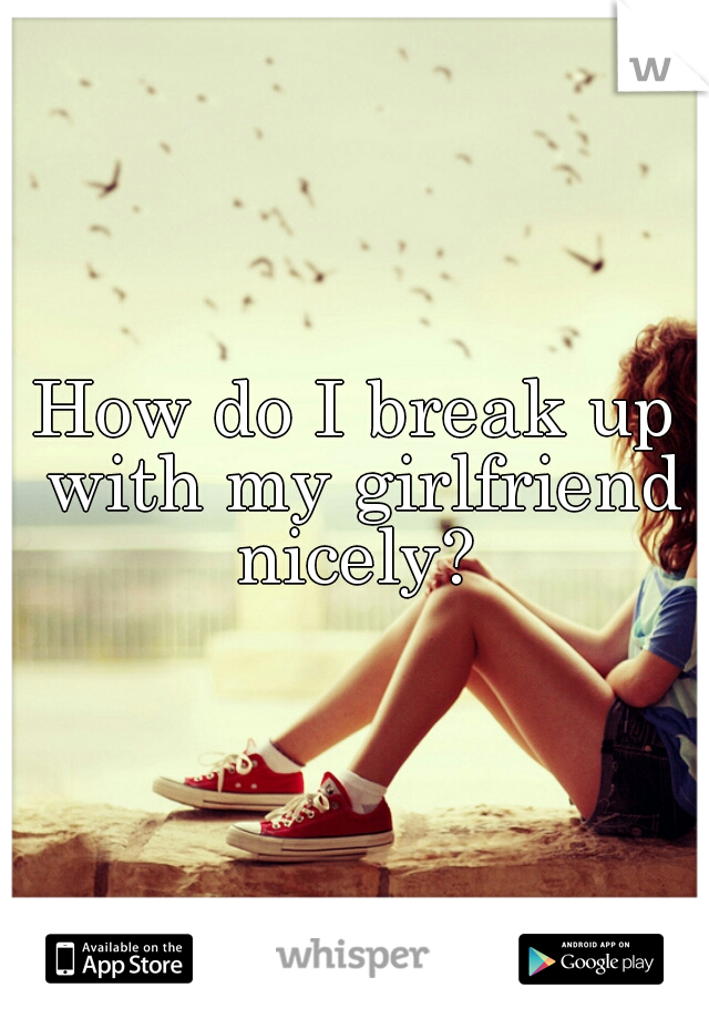 How do I break up with my girlfriend nicely? 