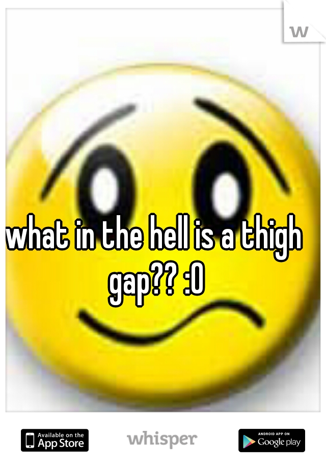 what in the hell is a thigh gap?? :0