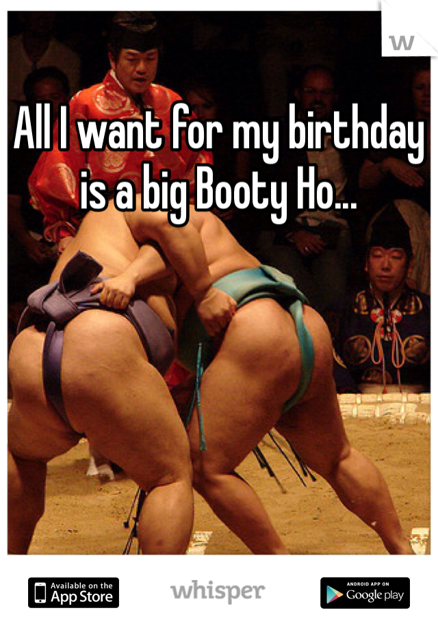 All I want for my birthday is a big Booty Ho...
