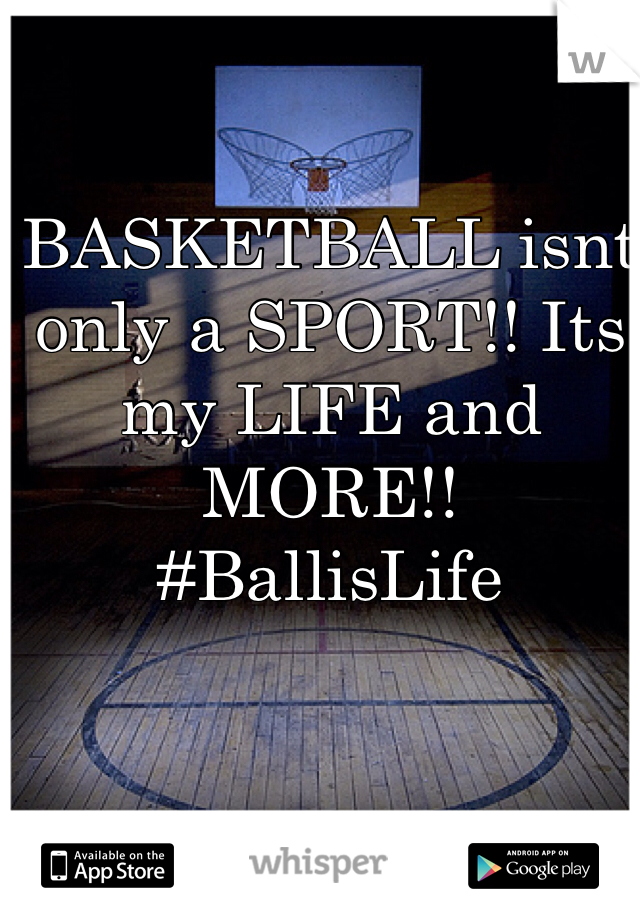 BASKETBALL isnt only a SPORT!! Its my LIFE and MORE!! 
#BallisLife