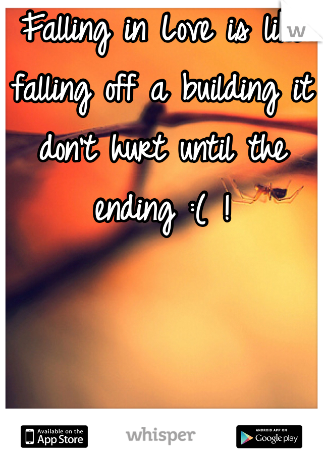Falling in Love is like falling off a building it don't hurt until the ending :( ! 