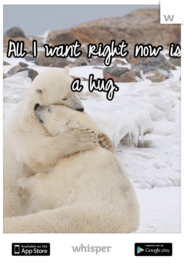 All I want right now is a hug. 