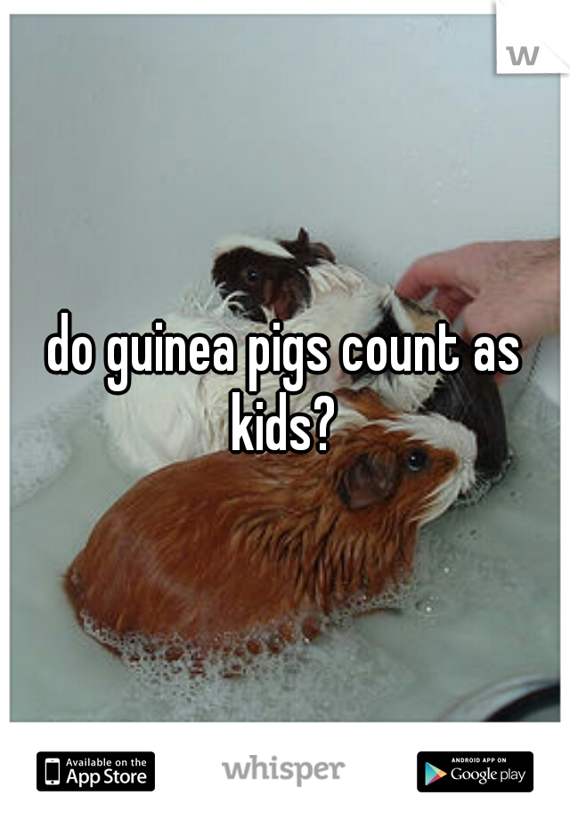 do guinea pigs count as kids? 