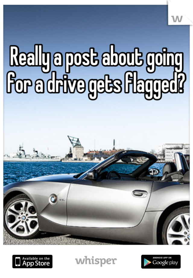 Really a post about going for a drive gets flagged?
