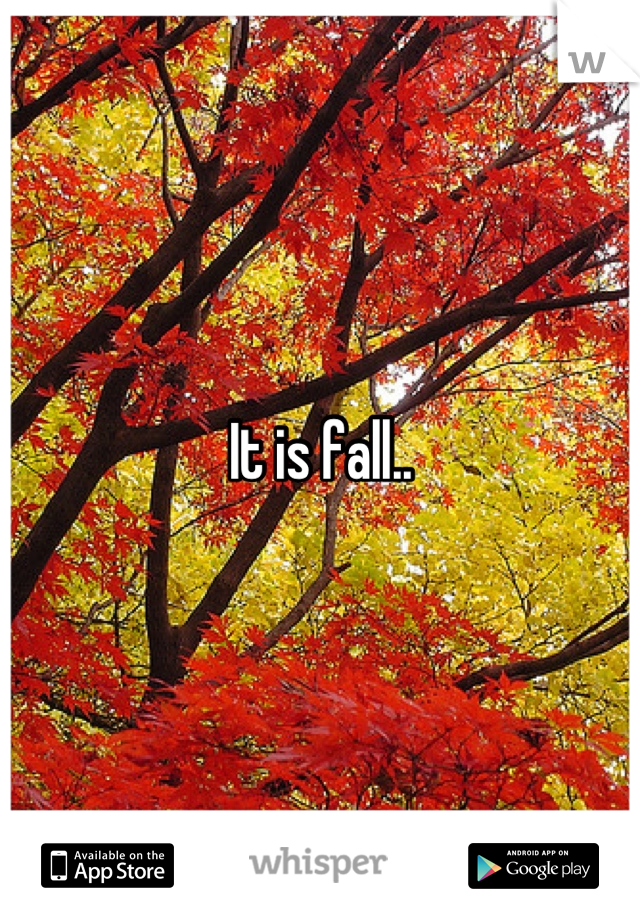 It is fall..