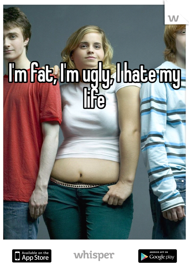 I'm fat, I'm ugly, I hate my life