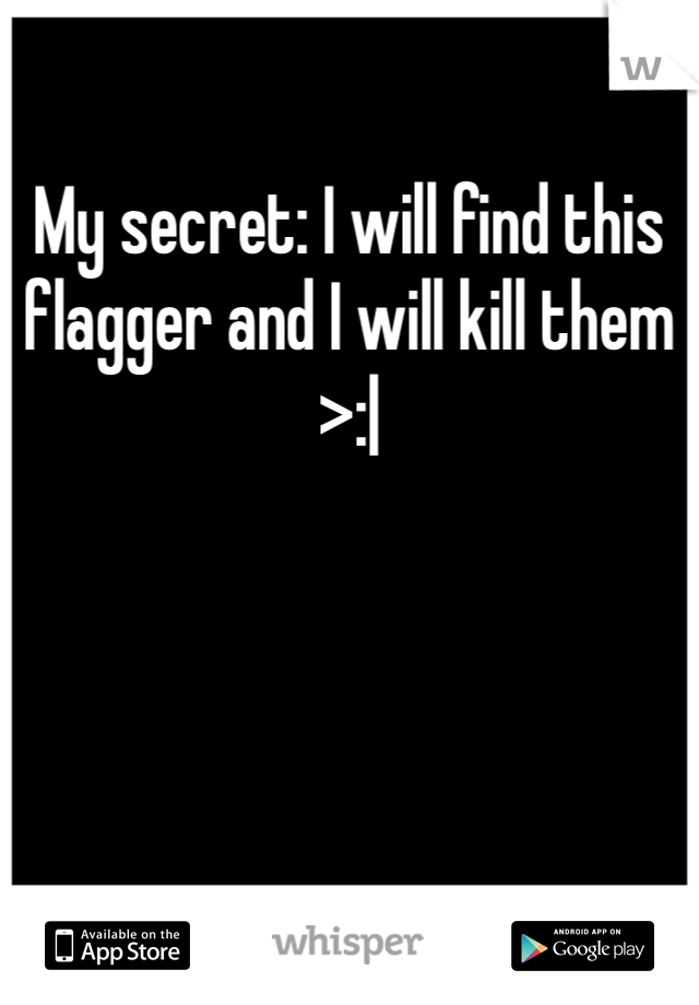 My secret: I will find this flagger and I will kill them >:|