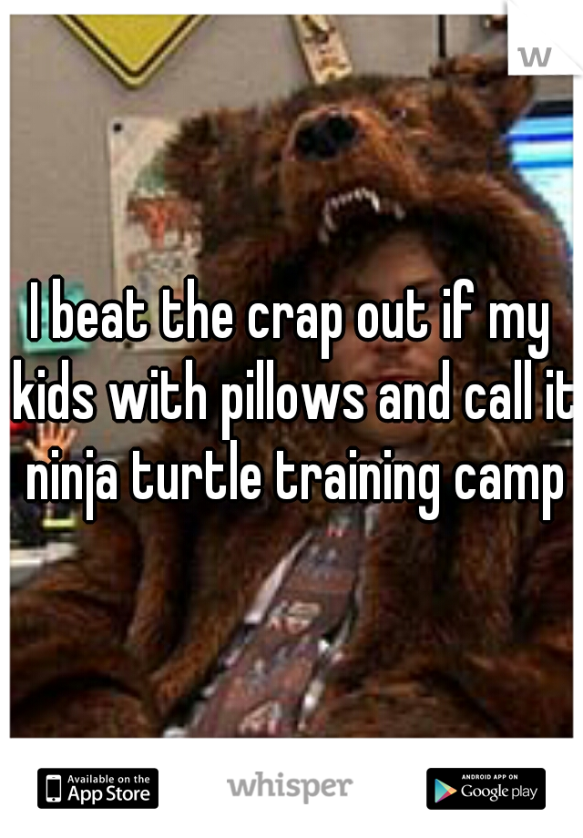 I beat the crap out if my kids with pillows and call it ninja turtle training camp