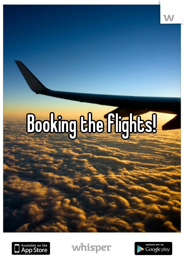 Booking the flights!
