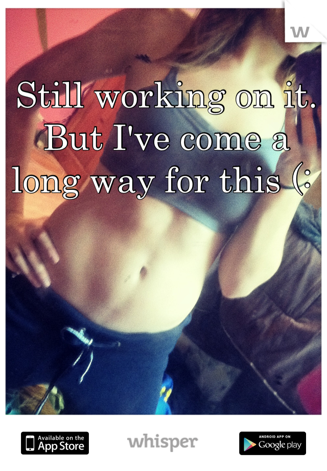 Still working on it. But I've come a long way for this (: 