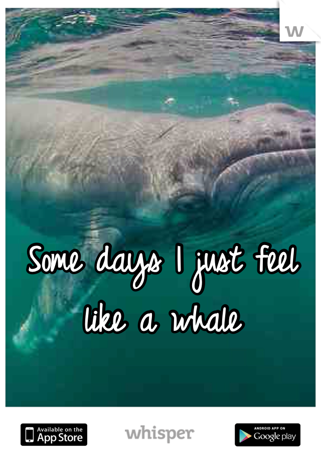 Some days I just feel like a whale
