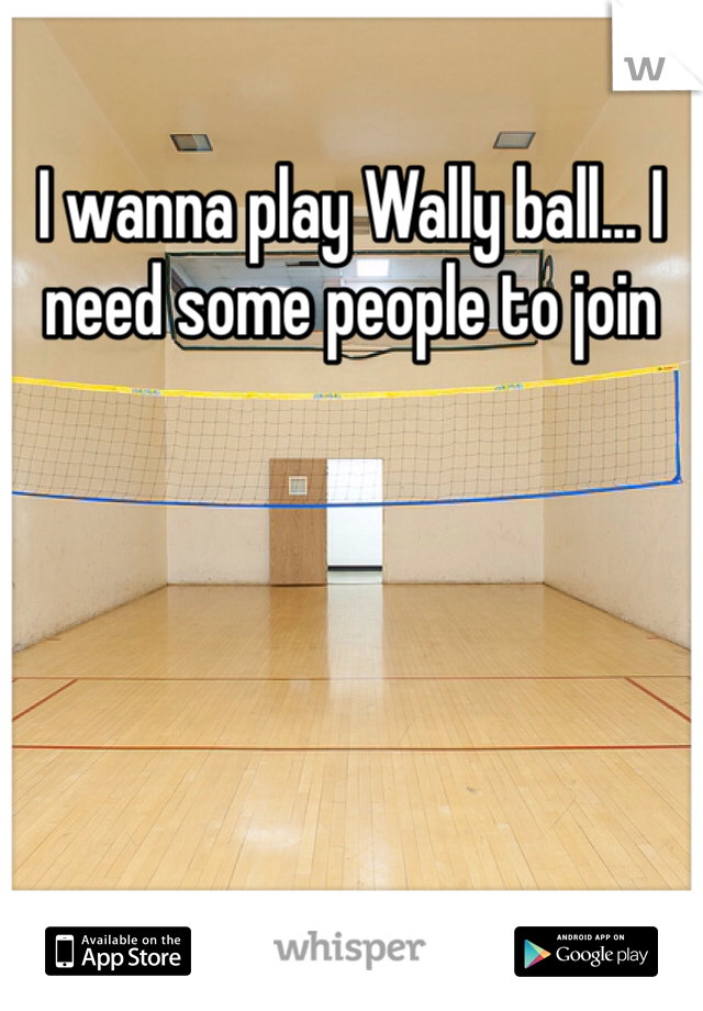 I wanna play Wally ball... I need some people to join
