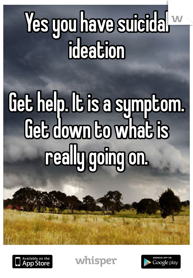 Yes you have suicidal ideation 

Get help. It is a symptom. Get down to what is really going on. 