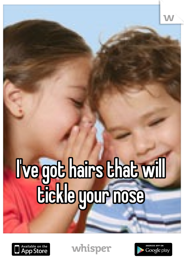 I've got hairs that will tickle your nose