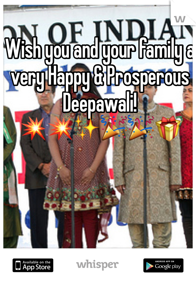 Wish you and your family a very Happy & Prosperous Deepawali!
💥💥✨🎉🎉🎁