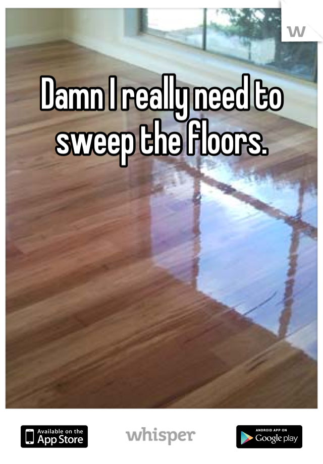 Damn I really need to sweep the floors.