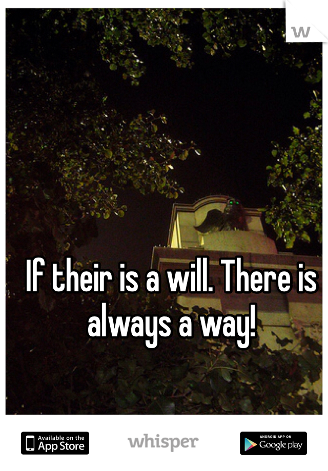 If their is a will. There is always a way!