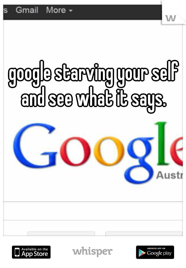 google starving your self and see what it says. 