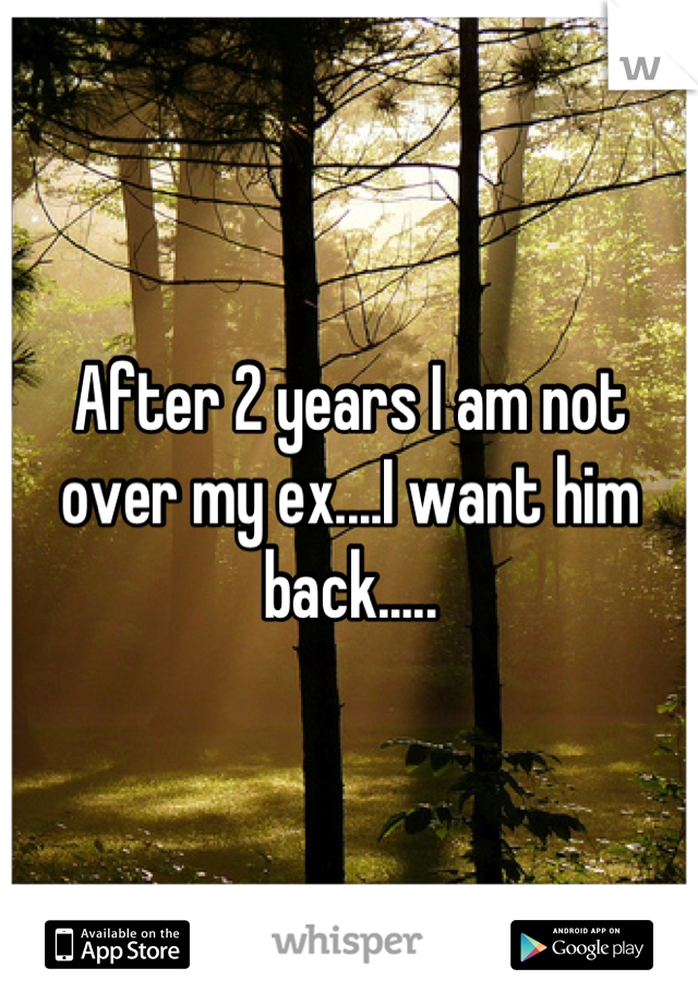 After 2 years I am not over my ex....I want him back.....