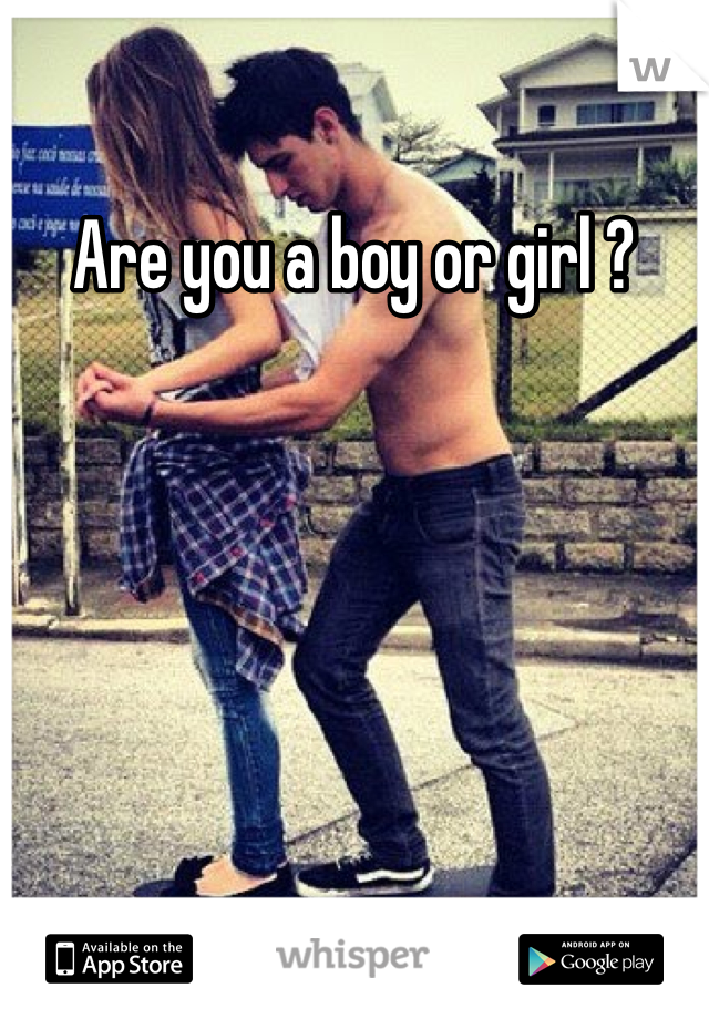 Are you a boy or girl ?