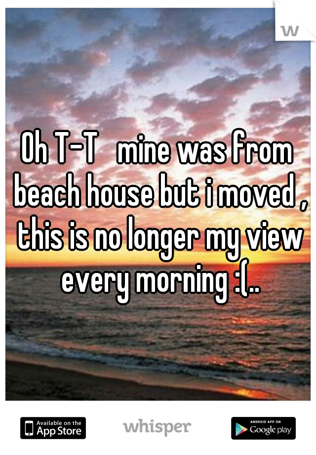 Oh T-T   mine was from beach house but i moved , this is no longer my view every morning :(..