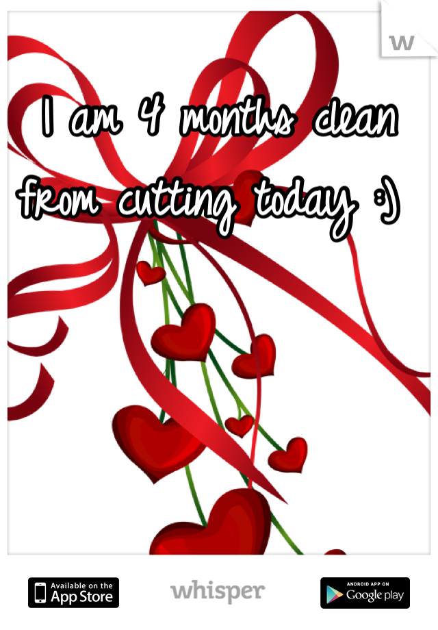 I am 4 months clean from cutting today :) 