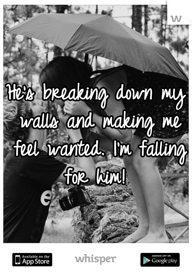 He's breaking down my walls and making me feel wanted. I'm falling for him! 