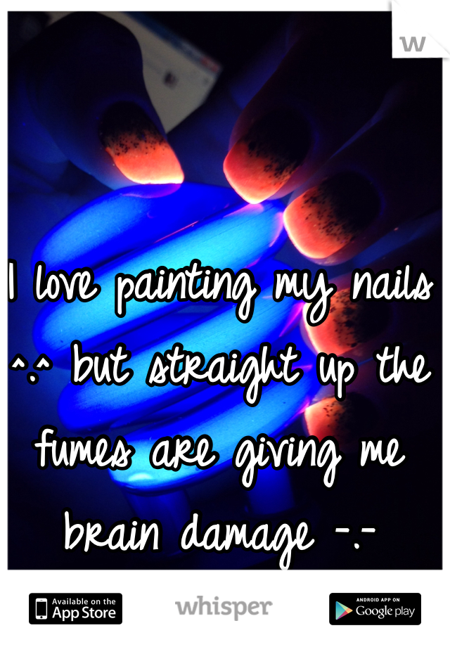 I love painting my nails ^.^ but straight up the fumes are giving me brain damage -.-
