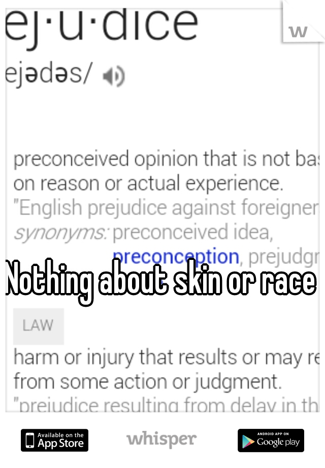 Nothing about skin or race 