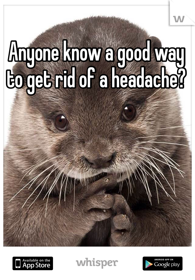 Anyone know a good way to get rid of a headache?