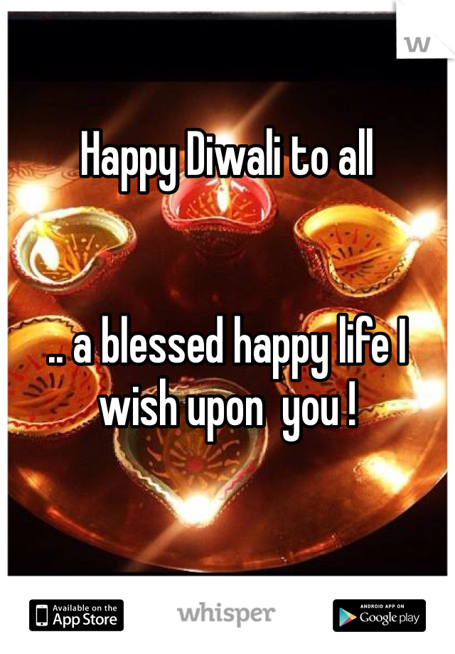 

Happy Diwali to all


.. a blessed happy life I wish upon  you ! 