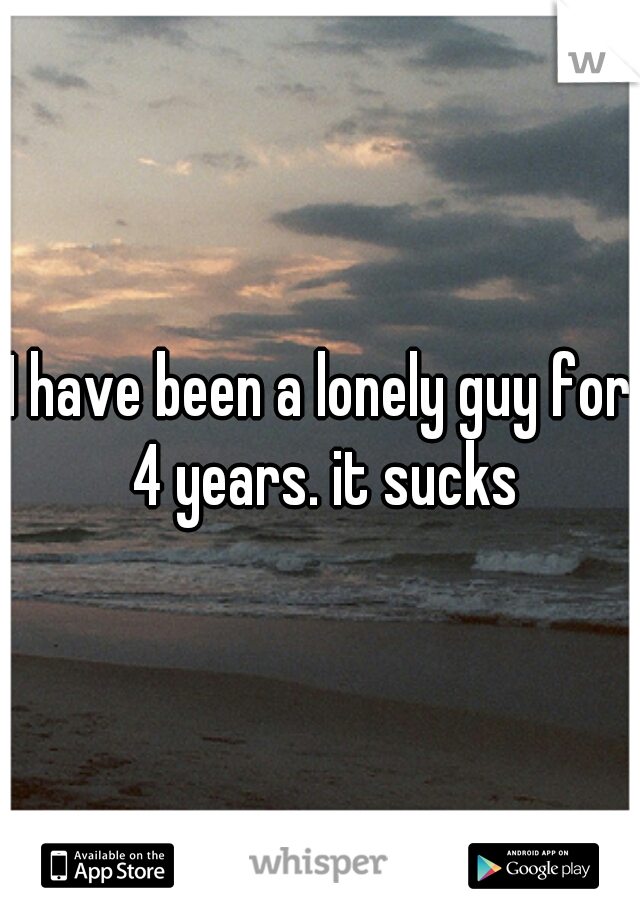 I have been a lonely guy for 4 years. it sucks