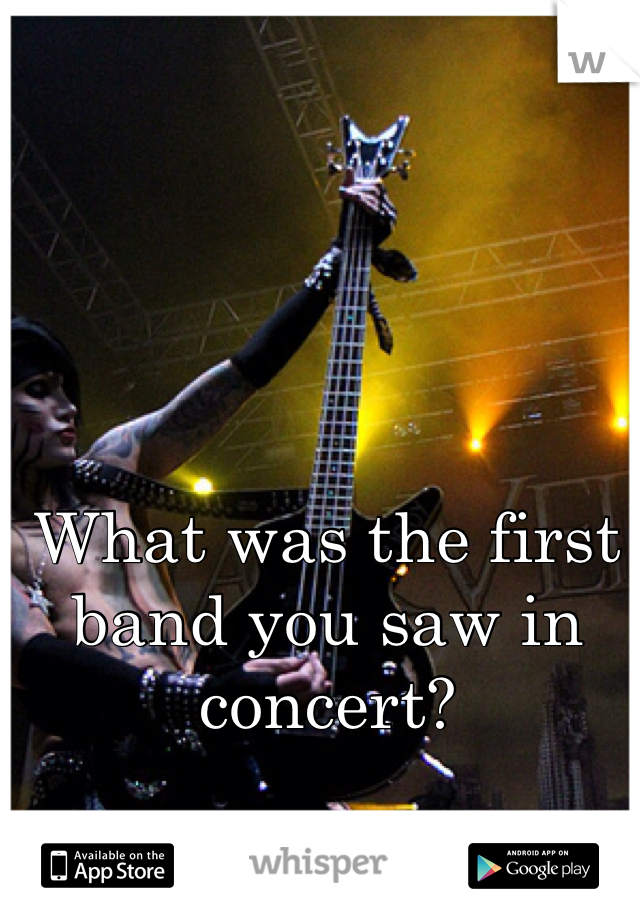 What was the first band you saw in concert?