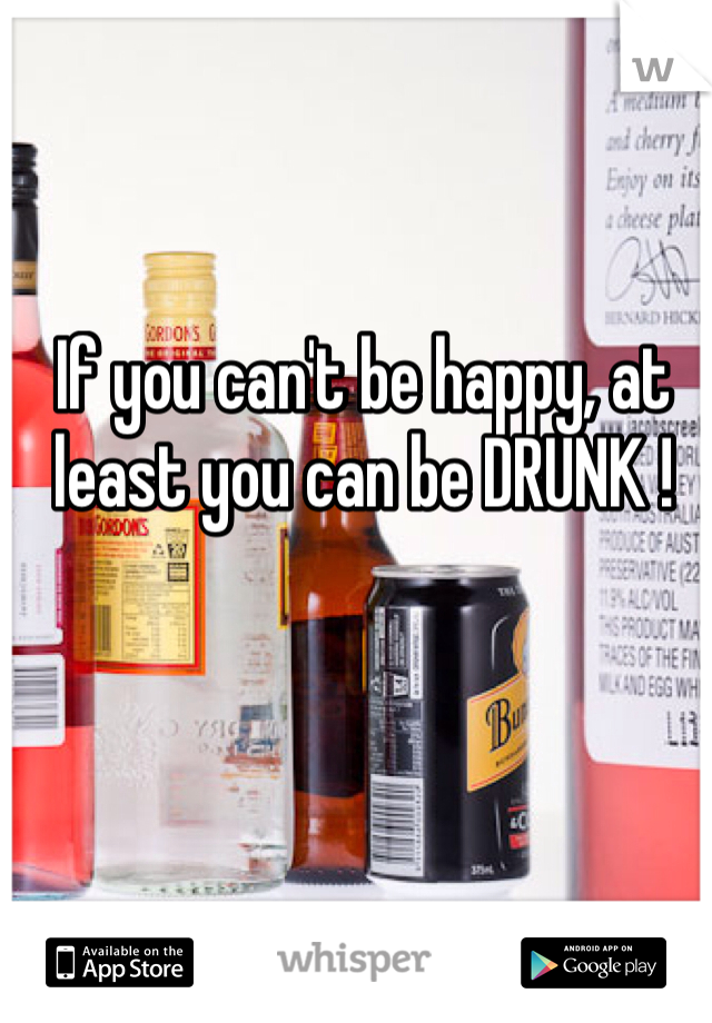 If you can't be happy, at least you can be DRUNK ! 