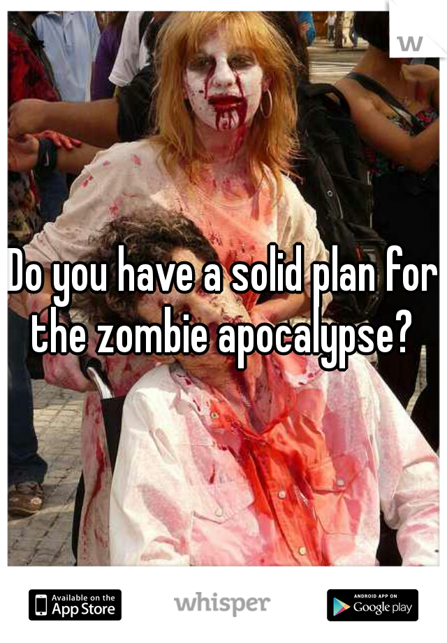 Do you have a solid plan for the zombie apocalypse? 