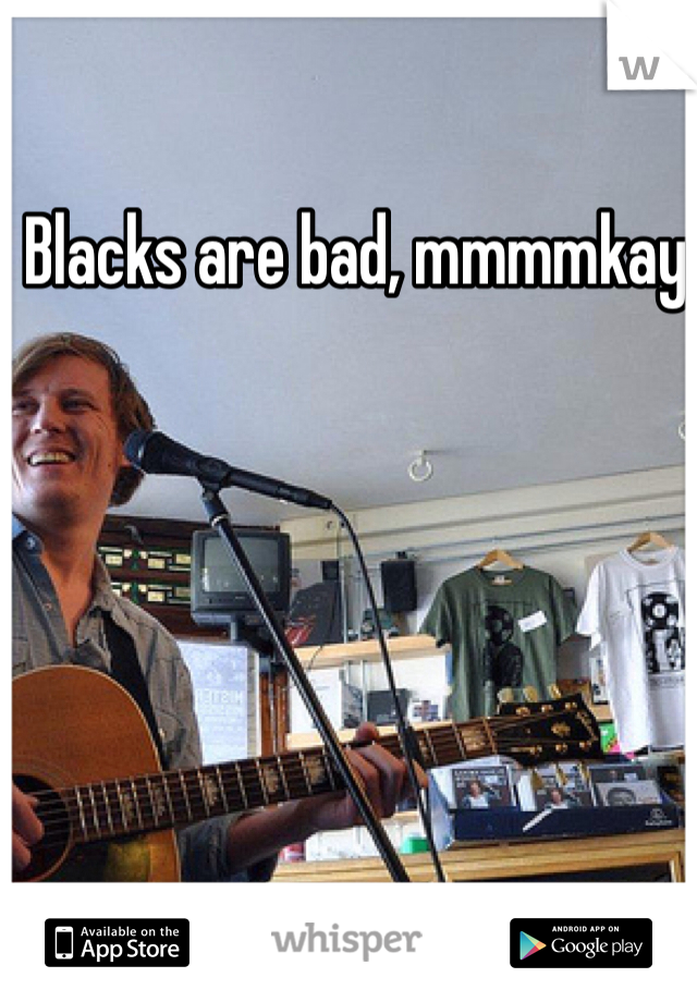 Blacks are bad, mmmmkay.  
