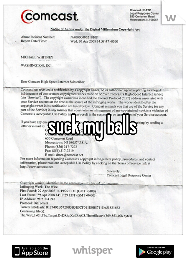suck my balls
